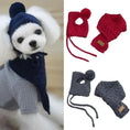 Load image into Gallery viewer, Red Winter Dog Hat & Scarf – Knitted Winter Wear for Puppies