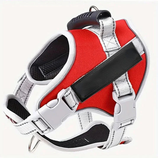 Adjustable Reflective Dog Harness – Small & Medium Pet Vest for Walking