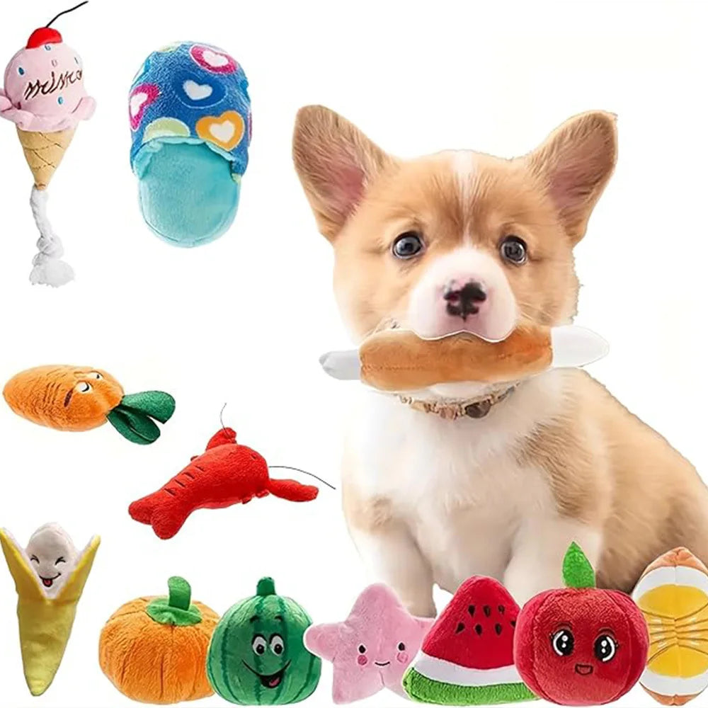 12-Piece Dog Toy Set with Squeaky Toys & Carry Bag – Interactive Chew Toys for Small & Medium Dogs