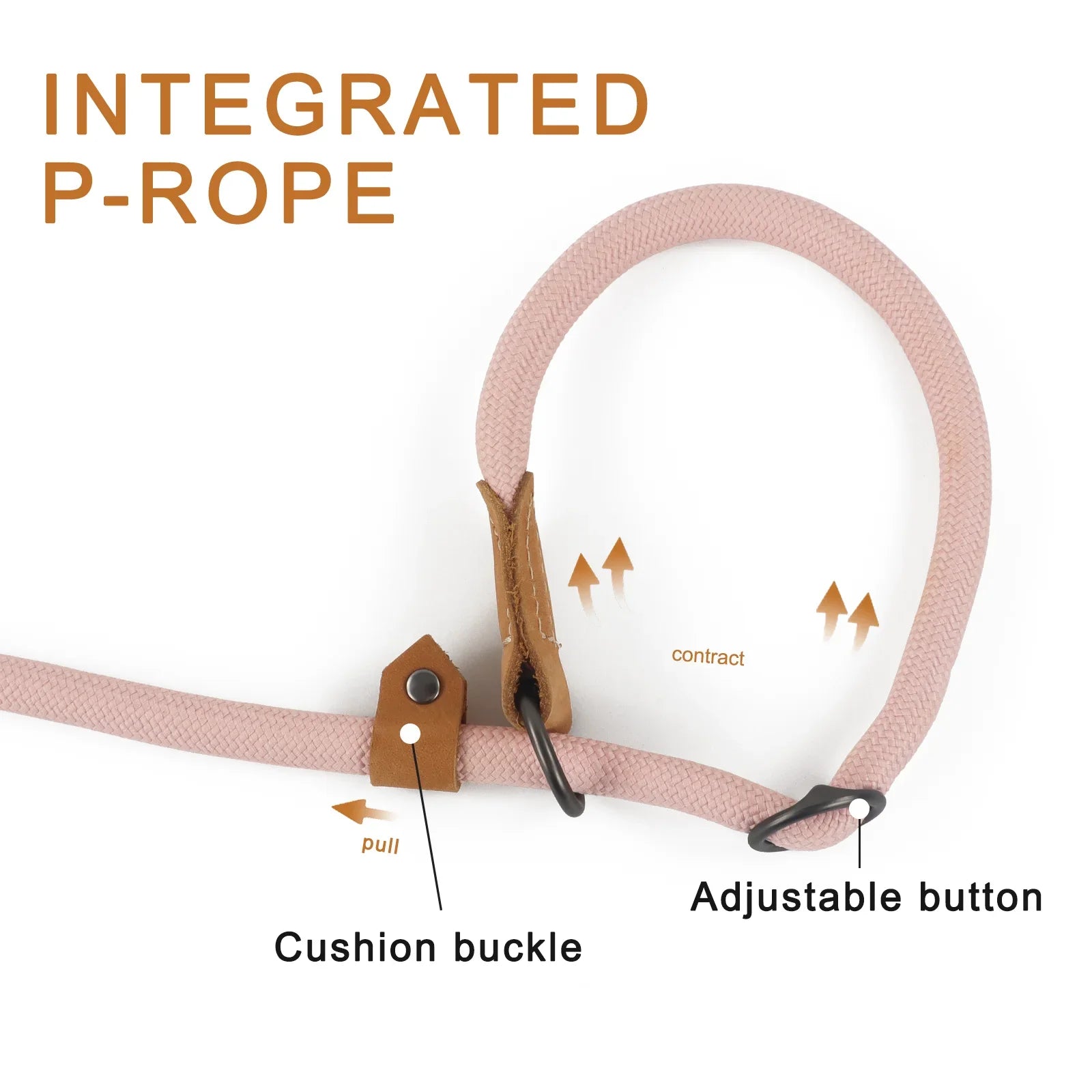 Adjustable P-Shape Dog Leash – Hands-Free Rope Lead for Walking & Running