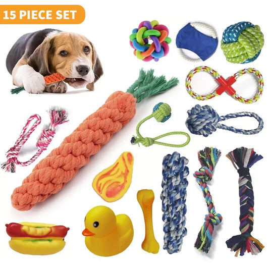 The Ultimate 15-Piece Dog Toys Variety Bumper Pack