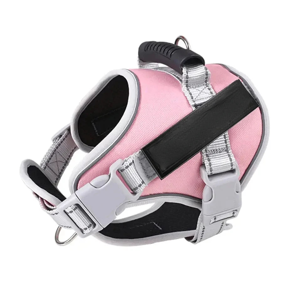 Adjustable Reflective Dog Harness – Small & Medium Pet Vest for Walking