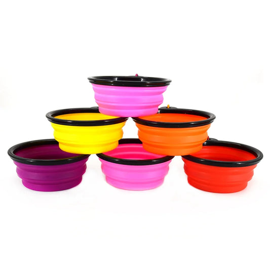 Collapsible Silicone Pet Bowl – Portable Food & Water Dish for Dogs and Cats