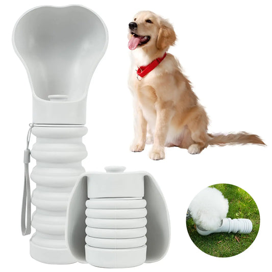 Foldable Dog Water Bottle 550ml – Leak-Proof Travel Water Dispenser