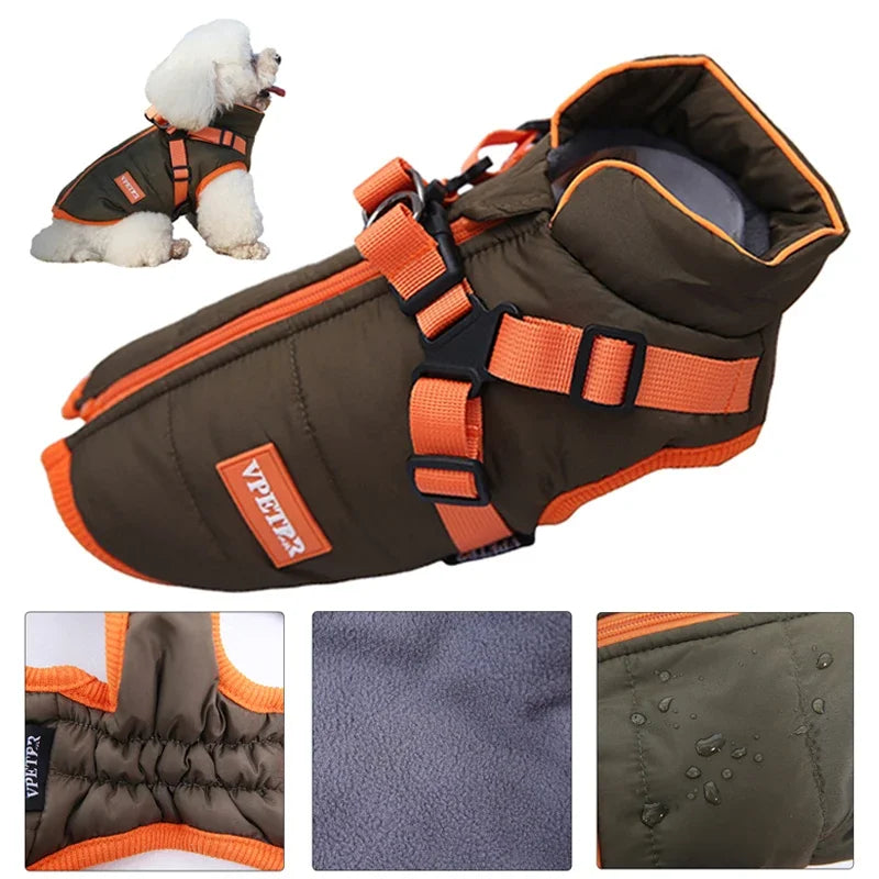 Waterproof Winter Warmner Puppy Jacket for Smaller Dogs
